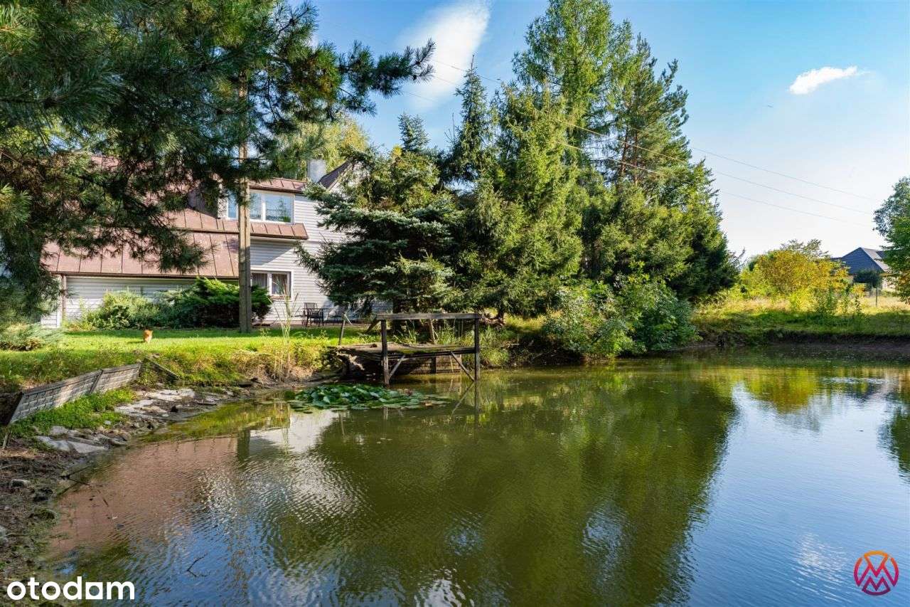 Dom 145 m2, na dużej działce ze stawem!-13