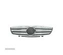 GRELHA FRONTAL PARA MERCEDES SL R230 01-06 LOOK SPORT AMG CROMADA PRETA - 2