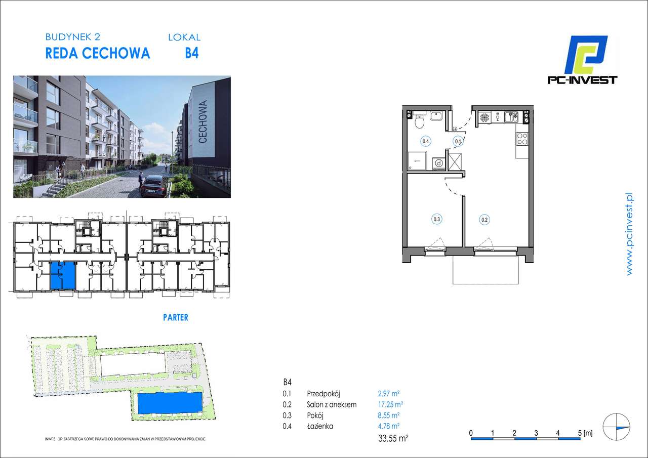 2-pokojowe mieszkanie 33m2 Bez Prowizji - Pełny obrazek: 2/9