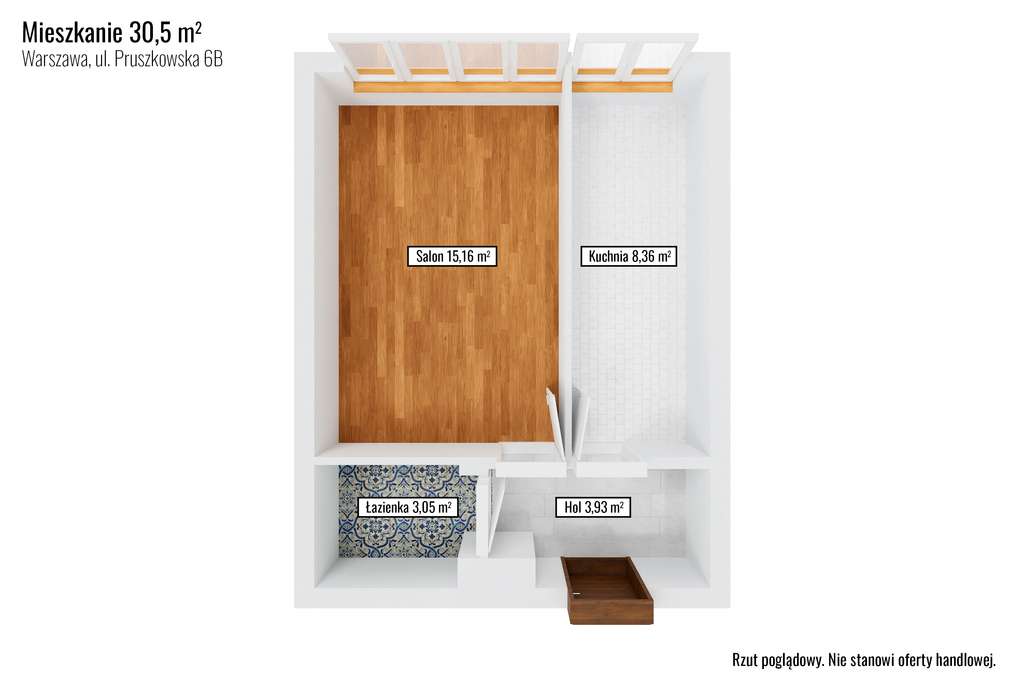 Kawalerka na parterze, oddzielna kuchnia - Ochota - Pełny obrazek: 5/10