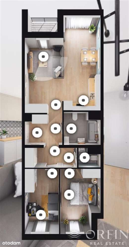 Nowoczesne mieszkanie w Rumi 63 m2 z balkonem - Pełny obrazek: 5/6