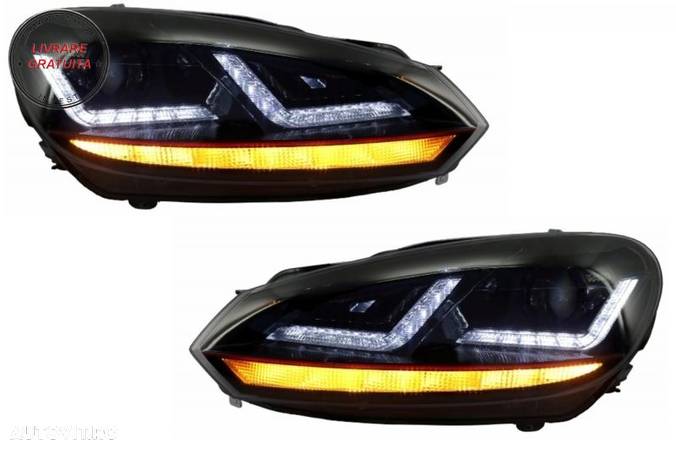 Faruri Osram LED VW Golf 6 VI (2008-2012) cu Stopuri LEDriving Semnal Dinamic- livrare gratuita - 2