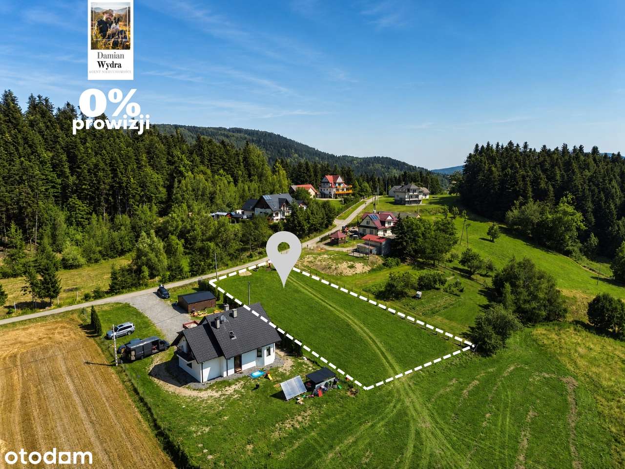 Panorama gór, las, media na działce, asfalt, bez prowizji, FULL OPCJA-1
