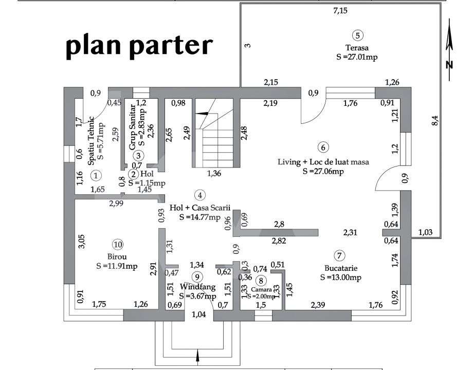 Casa de Vanzare in Cristian, Sibiu - 5 Camere, 2 Terase, Teren 486 - Imagine principală: 5/19