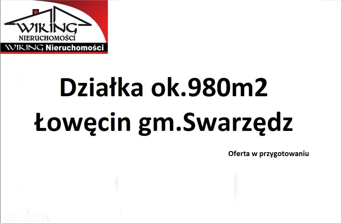 Działka ok 1000 m2 Łowęcin gm. Swarzędz