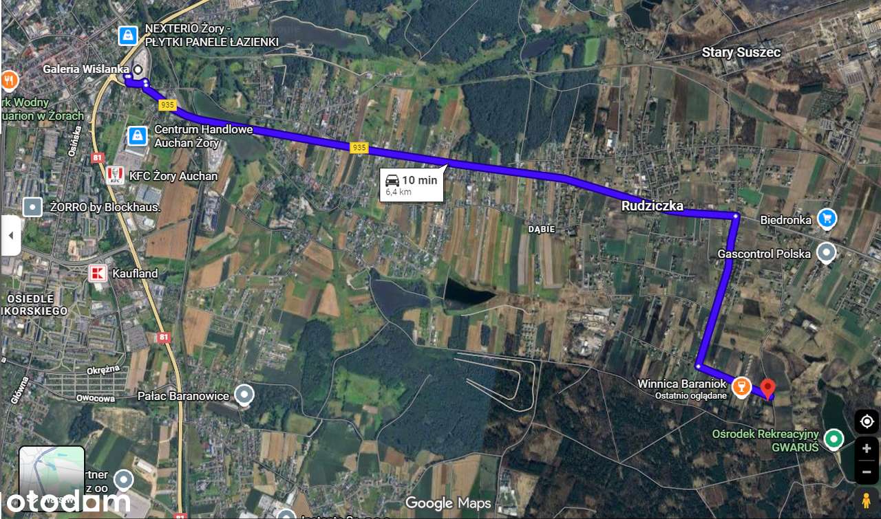 OKAZJA, działka RUDZICZKA 5594 m2, zabudowa jednorodzinna,-2