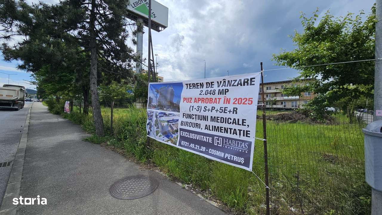 Teren pe Calea Turzii cu PUZ aprobat in 2025 cladire 3S+P+5E+R - Imagine principală: 4/13