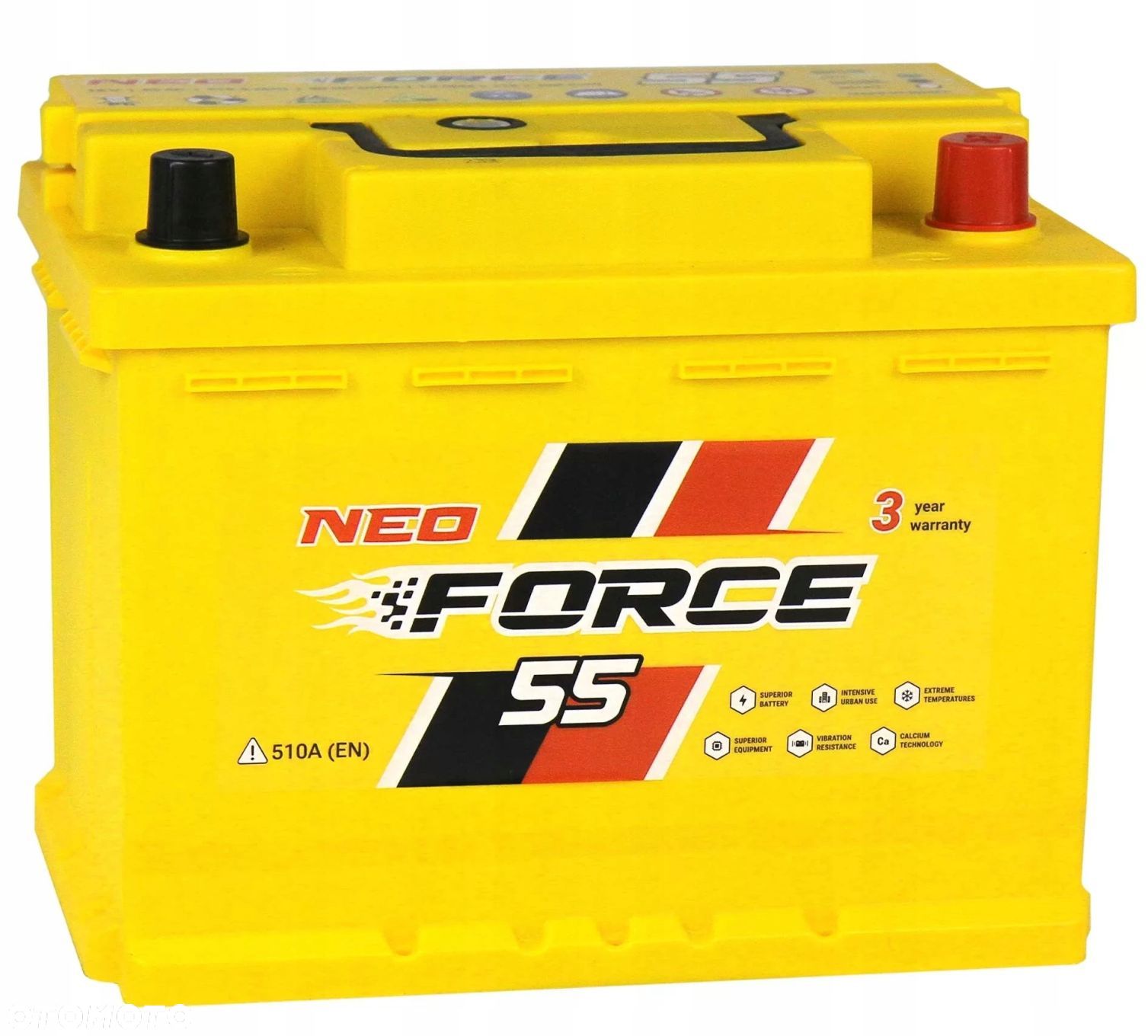 Akumulator Neo force 55ah 510ah gwarancja 3 lata MOŻLIWY DOWÓZ MONTAŻ - 1