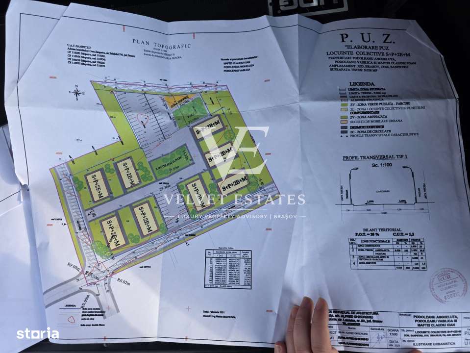 Teren 9.026 mp Sanpetru/Brasov – PUZ Aprobat Blocuri P+2E+M-14