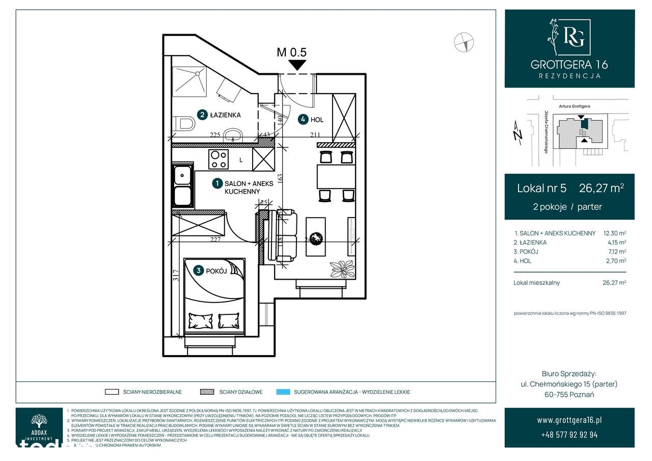 Rezydencja Grottgera 16 | Przedsprzedaż | M5/P - Pełny obrazek: 2/9