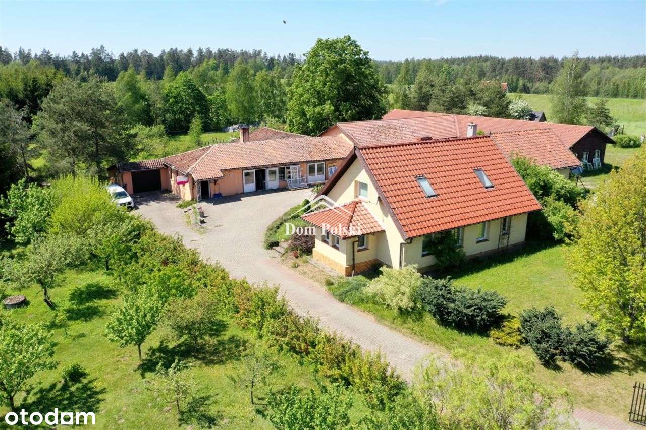 Dom na Mazurach 900 M od jeziora – duża działka-15