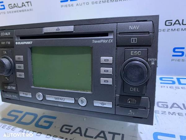 CD Player Audio Blaupunkt Ford C-Max 2003 -2010 / Ford Focus 2 2004 - 2011 Cod 4M5T-18K931-BF - 2