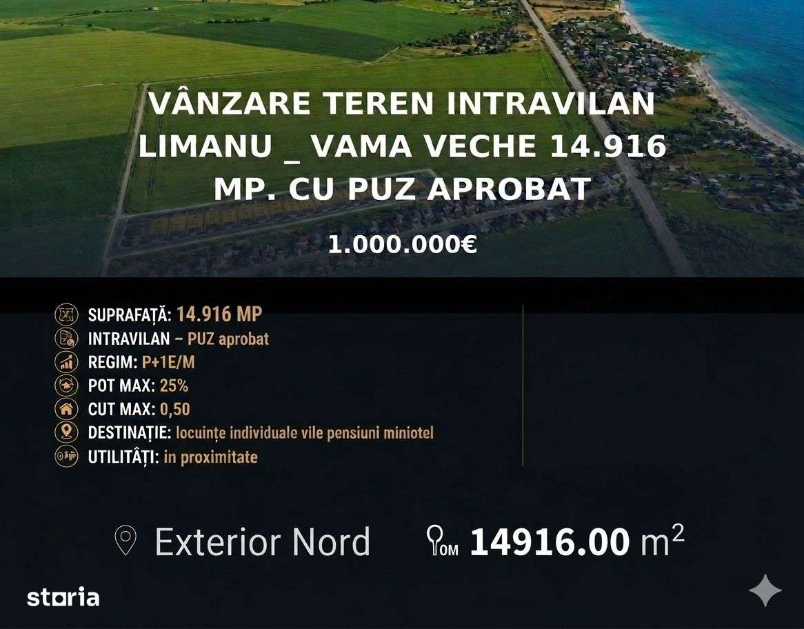 Vanzare loturi teren intravilan Vama Veche minim 500mp. PUZ-9