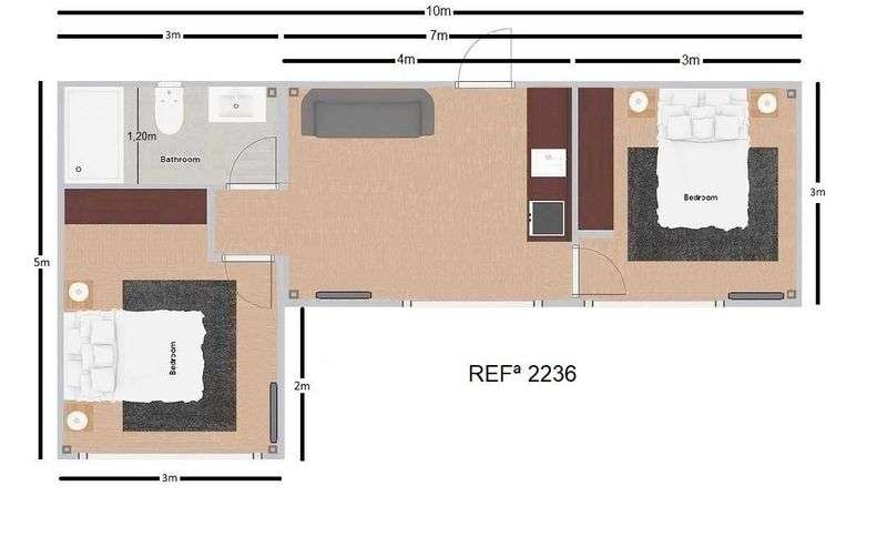 Casa Modular T2 de alta qualidade para venda - Grande imagem: 5/5