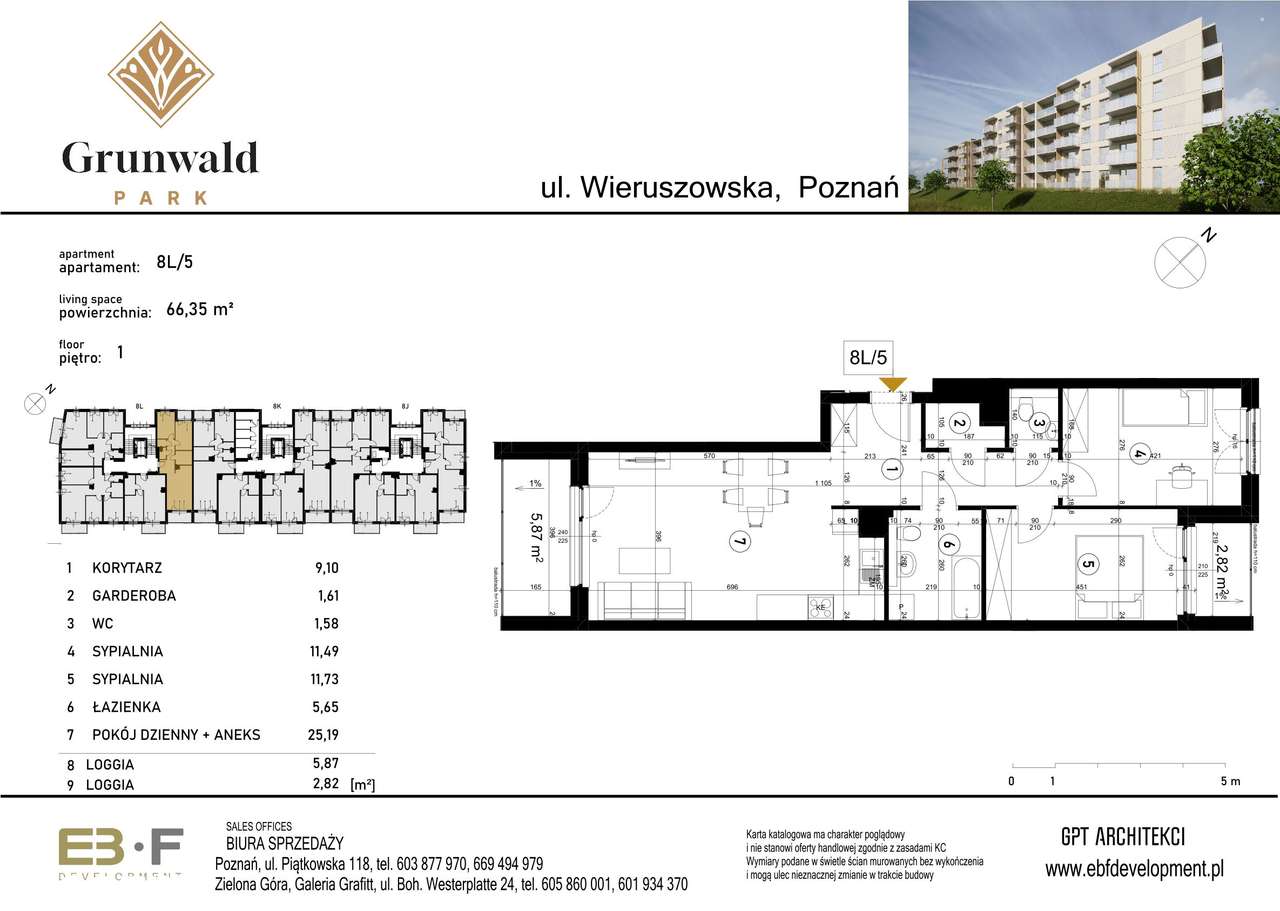 Grunwald Park | mieszkanie 3-pok. | 8L_5 - Pełny obrazek: 2/7