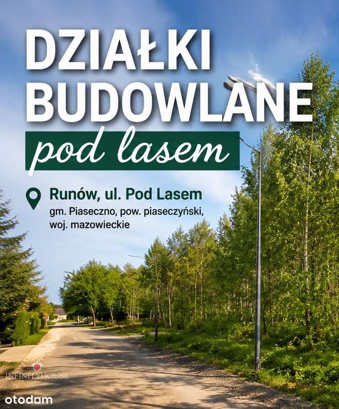 1200 m2 | Działki budowlane pod lasem | Runów-4