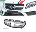 GRELHA FRONTAL LOOK AMG PARA MERCEDES CLASSE A W176 LAMINAS CROMADO - 1