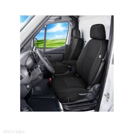 Set huse scaune auto Kegel Tailor Made pentru Mercedes Sprinter (W907) dupa 2018, ptr scaun sofer + pasager, 1 + 1 - 1