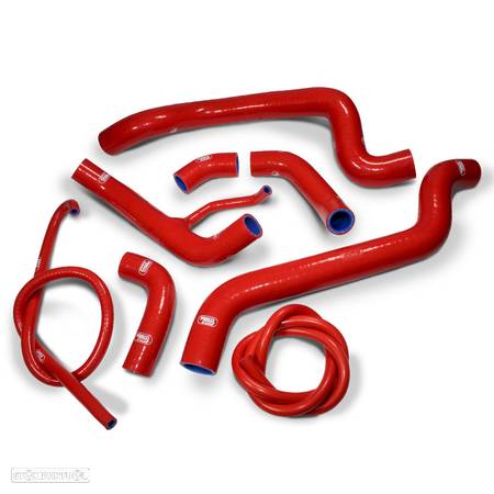 kit tubos radiador samco ducati 1098 / 1198 / 848 vermelho - 1