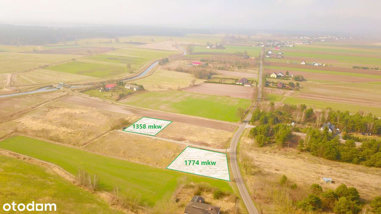 Działka budowlana 1358 lub 1774m² w MPZP; las, rzeka, prąd, woda-4