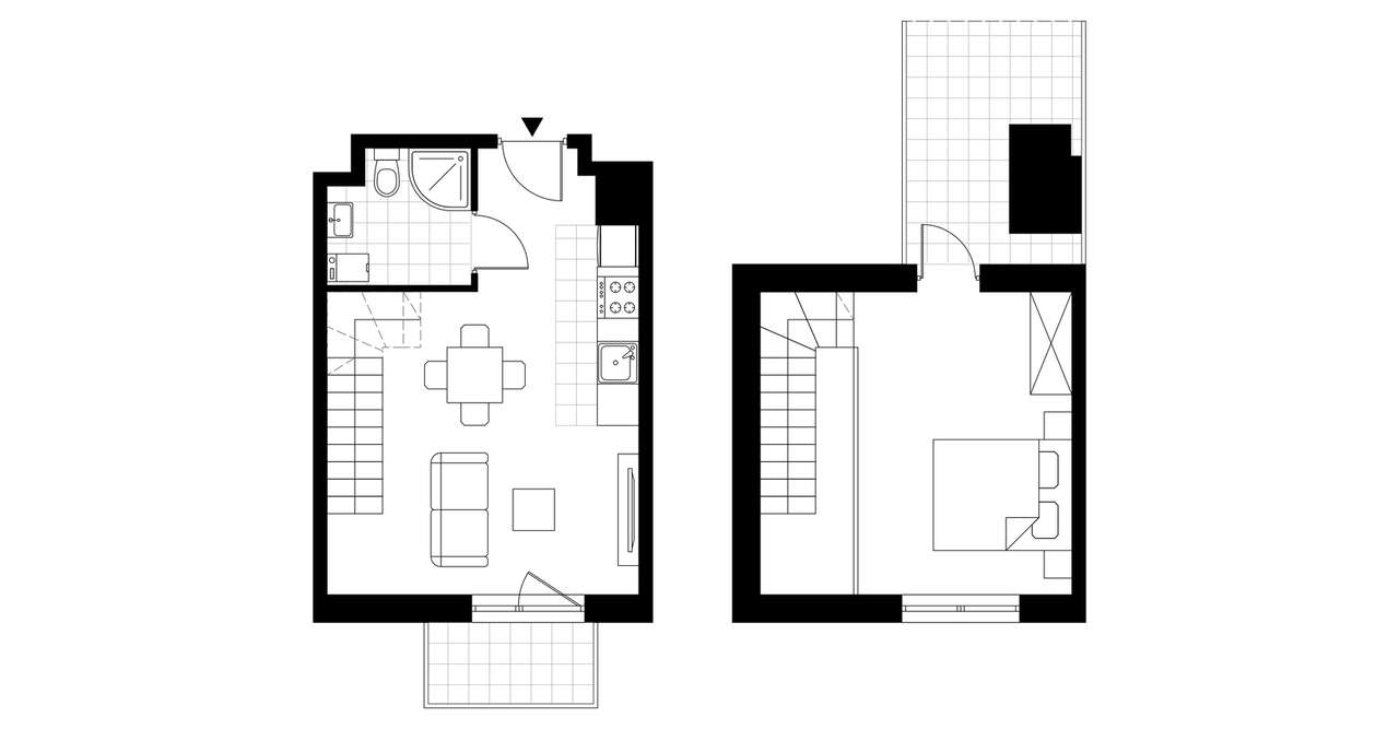 2-pokojowe mieszkanie 42m2 + 2 tarasy Bez Prowizji - Pełny obrazek: 4/9
