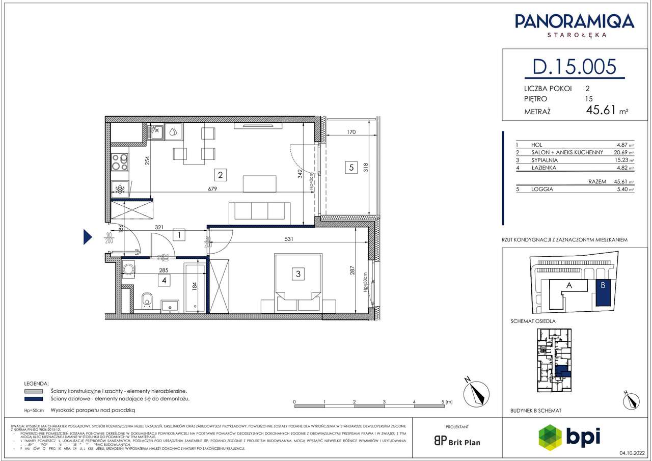 Panoramiqa | mieszkanie 2-pok. | D.15.005 - Pełny obrazek: 2/9