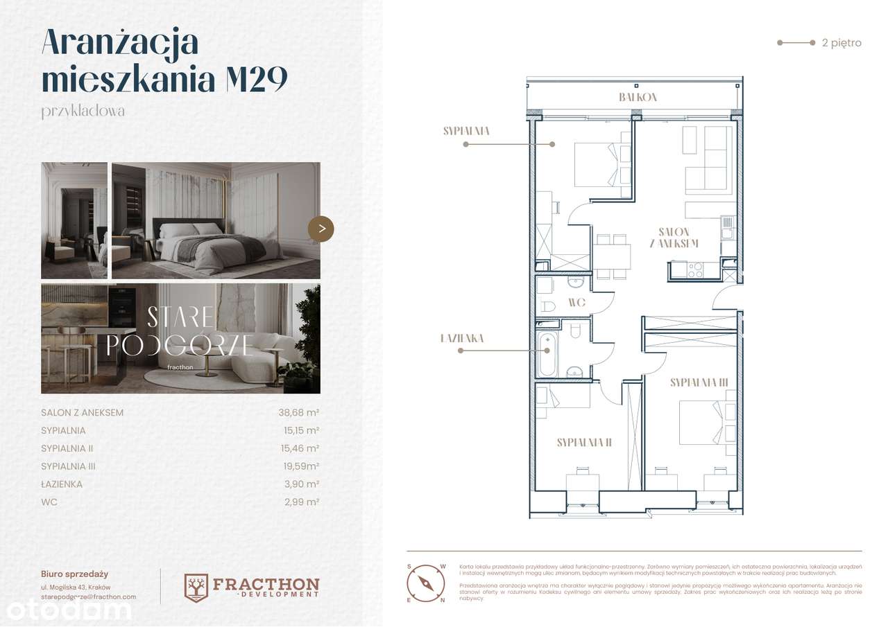 4-pokojowe mieszkanie 98m2 Bezpośrednio - Pełny obrazek: 2/7