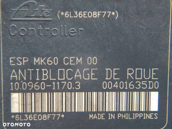 Peugeot 207 -pompa ABS ESP MK60 10.0960-1170.3 - 1