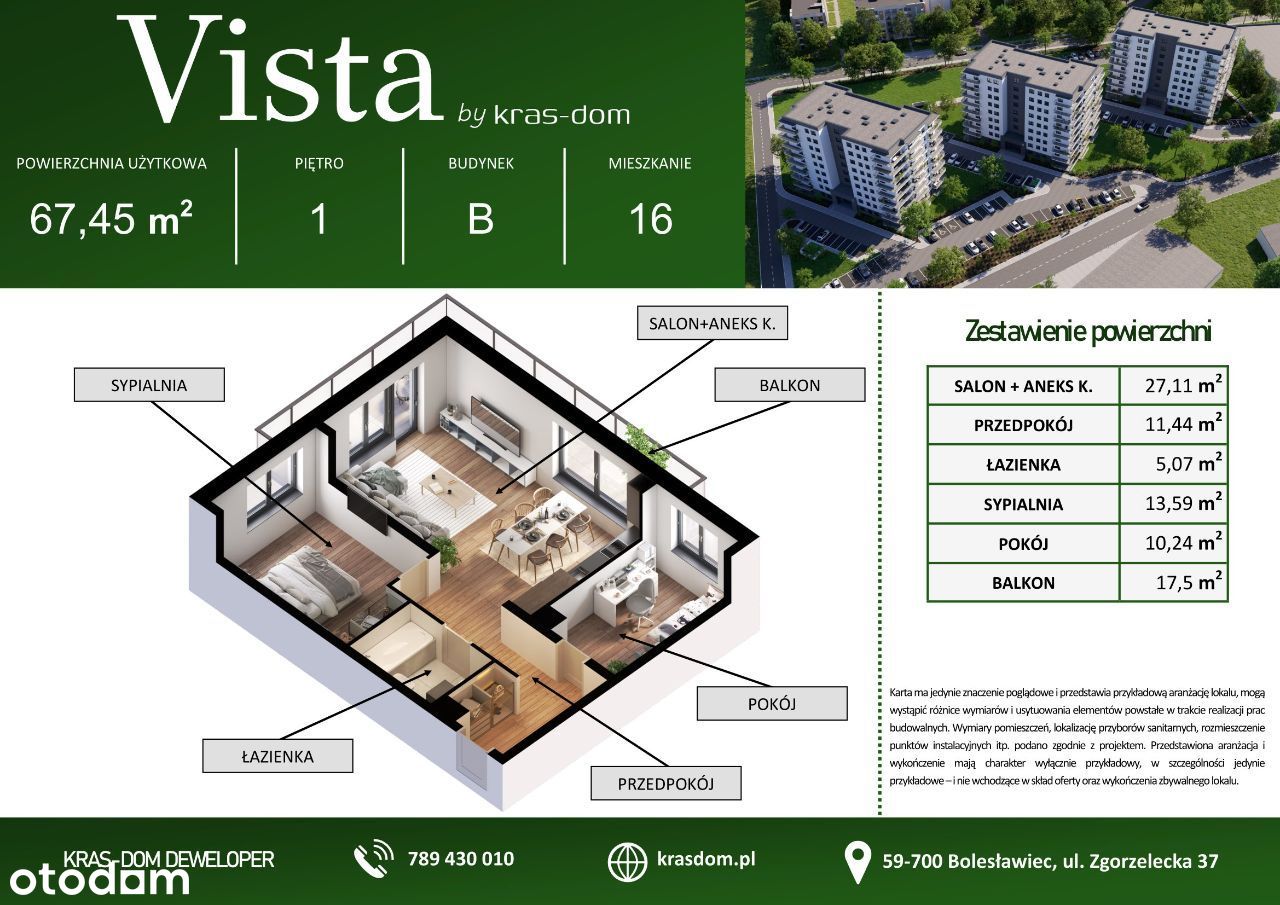 Vista by kras-dom Mieszkanie 67,45 m2