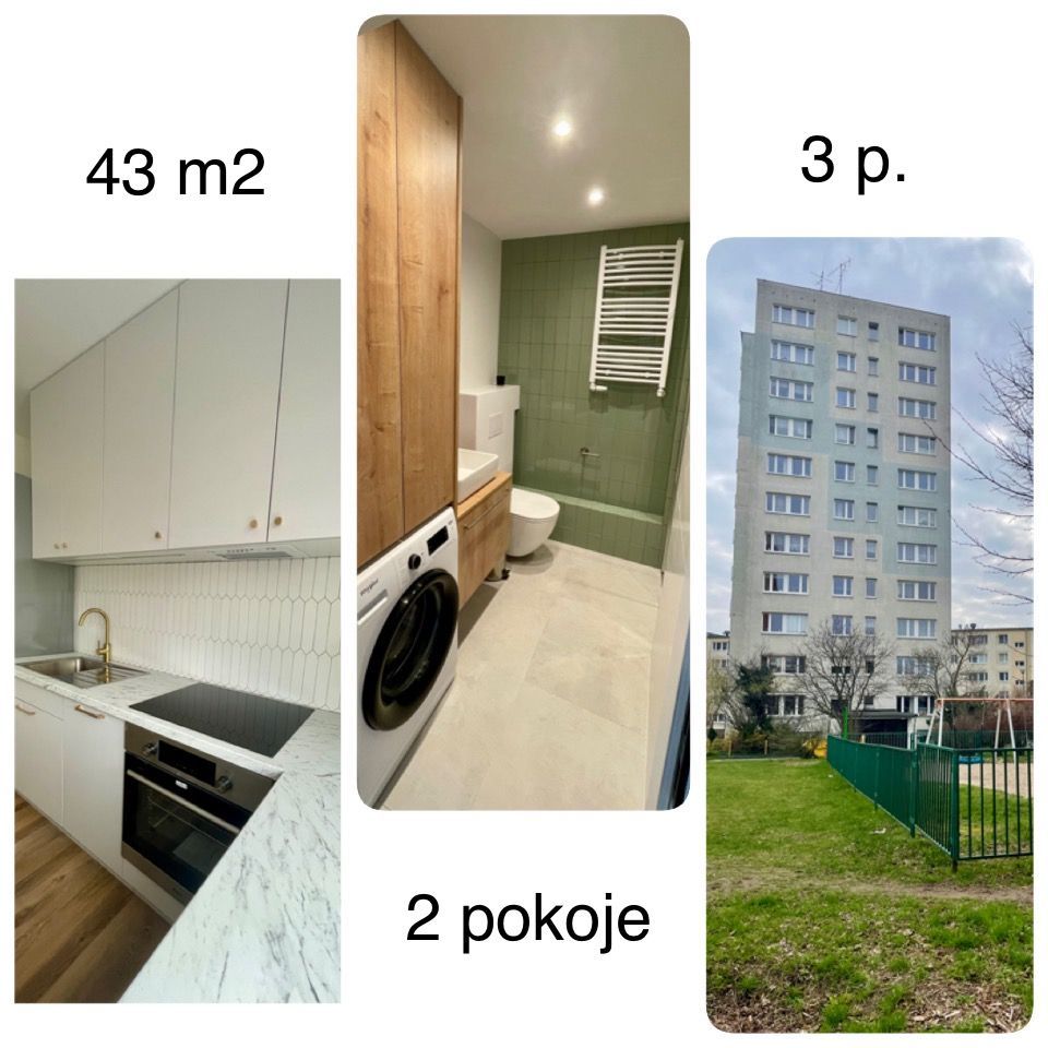 REZERWACJA 2 pok / 43 m2 / po remoncie / przy Pst