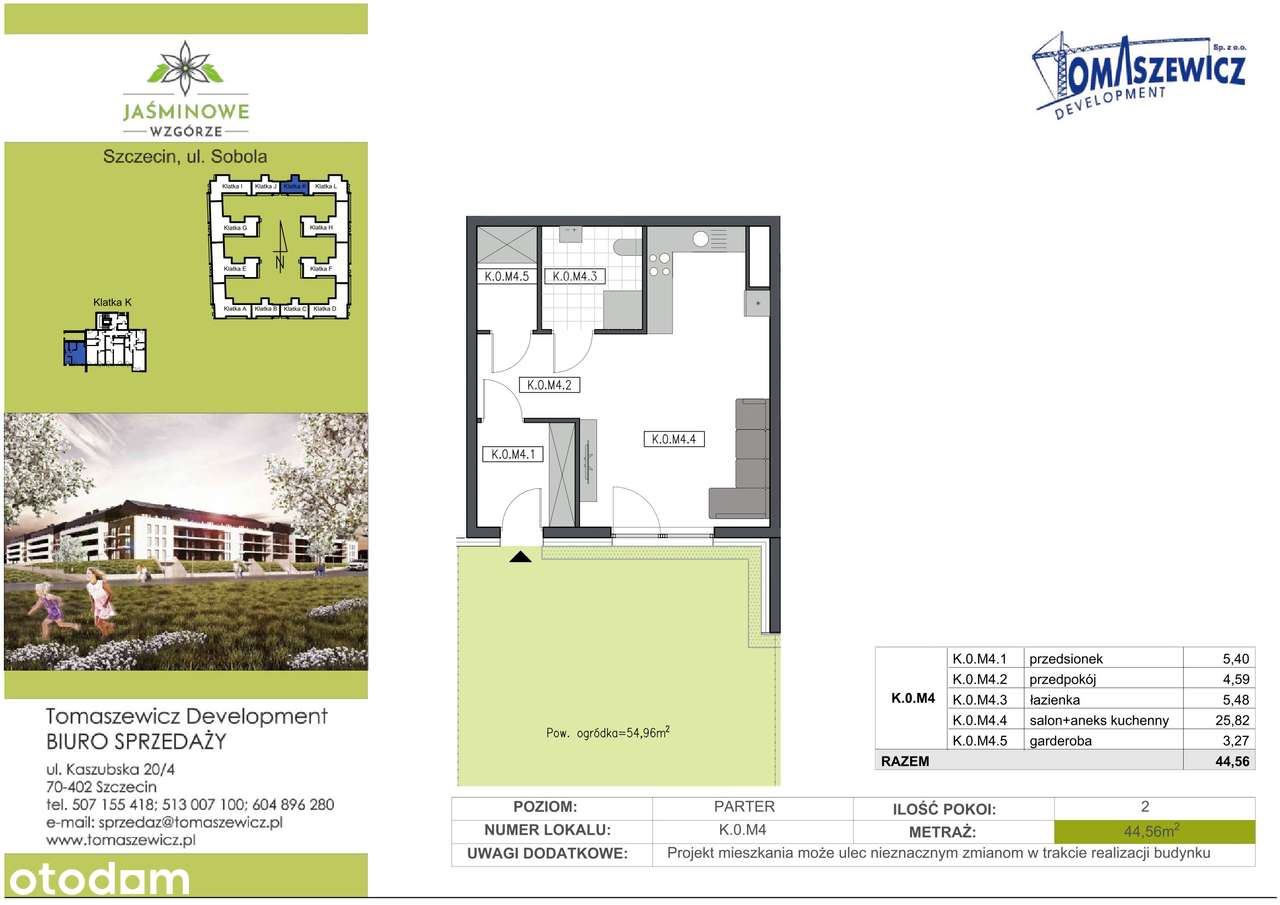 Jaśminowe Wzgórze | mieszkanie 1-pok. | K0M4 - Pełny obrazek: 2/7