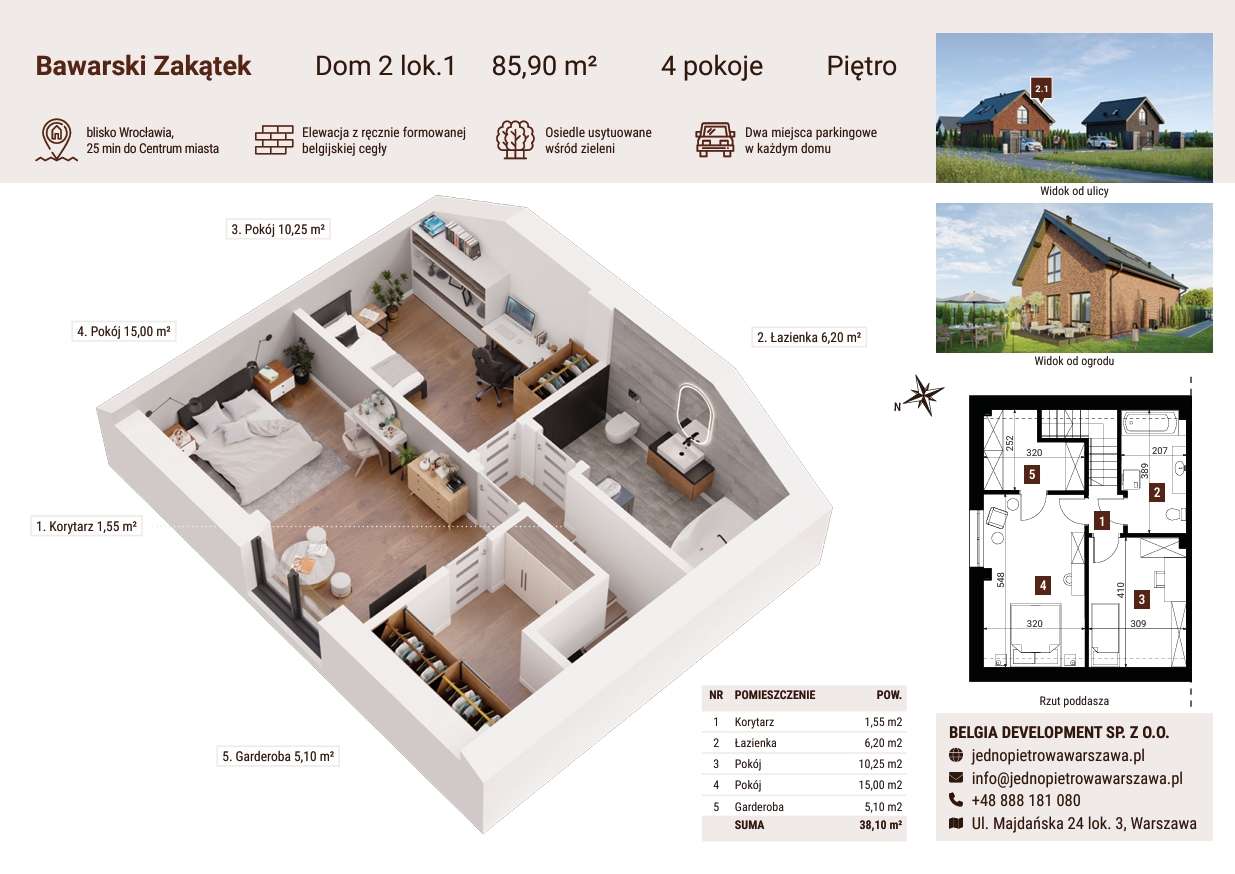 Bliźniak pod Wrocławiem w stylu Bawarskim - Pełny obrazek: 5/9