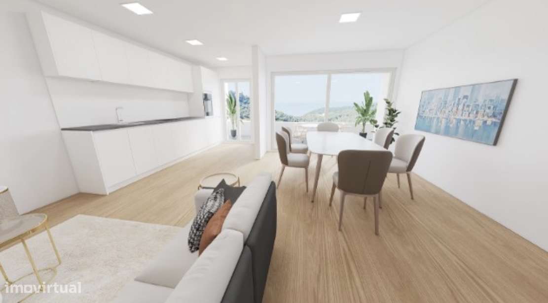 Apartamento T2 novo terraço vista mar e serra Sesimbra-6