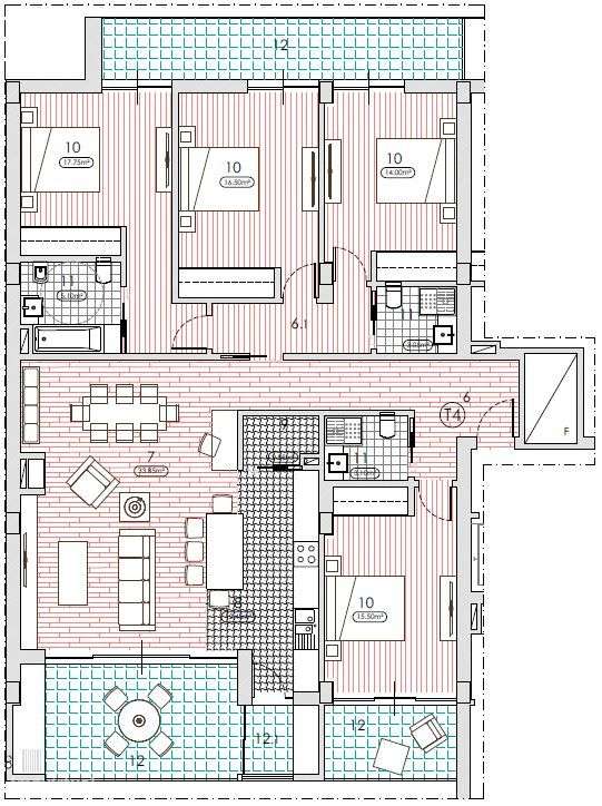 T4 Segundo andar orientação Sul, c/ 2 estacionamentos e sótão-10