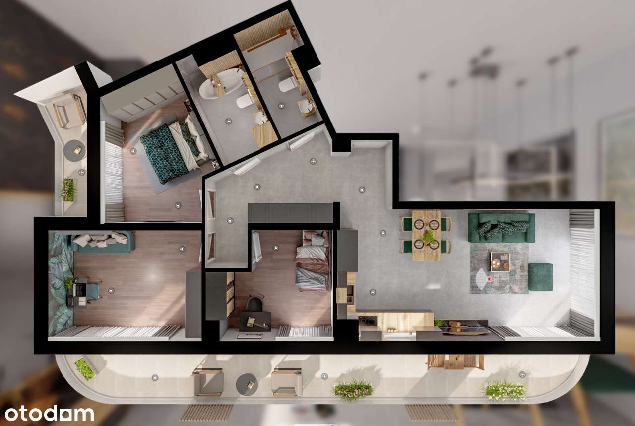 Mieszkanie w budynku o podwyższonym standardzie 87,48 m² taras 35 m²-3