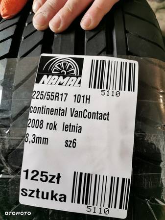 1x continental vanContact 225/55r17 opona letnia 8mm 5110 - 8