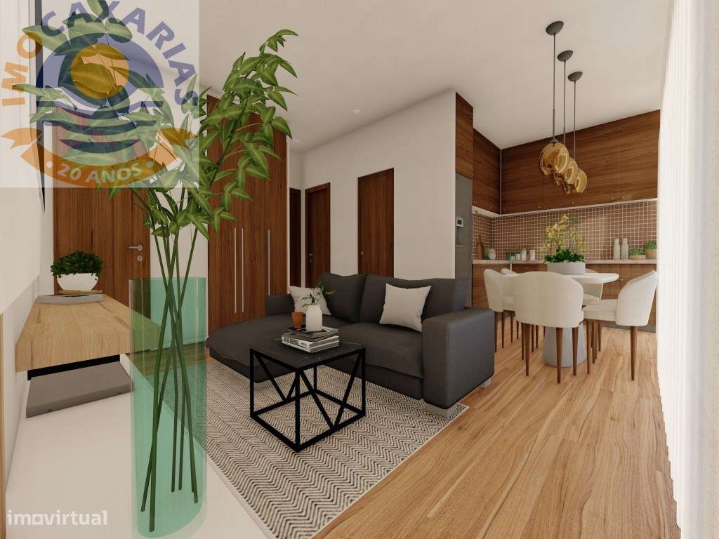 Apartamento T2 NOVO com Terraço e Garagem em Caxarias-0