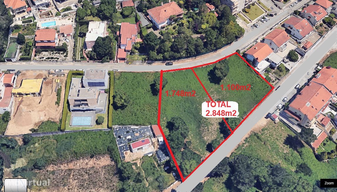 Terreno 2.848m2 para 1 ou mais moradias, 2 ruas, envolvente excelente, - Grande imagem: 1/2