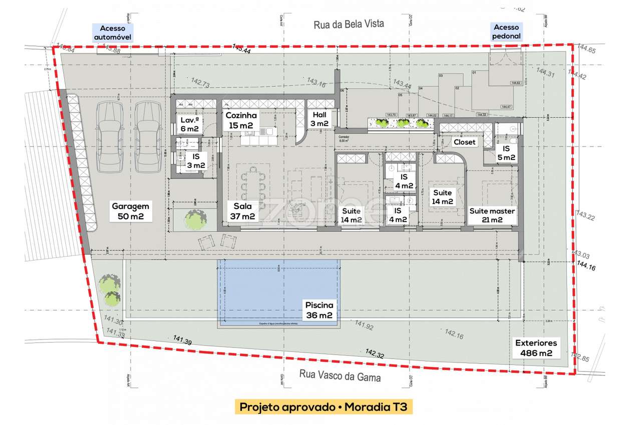 Terreno com projeto aprovado para moradia térrea - Coronado, Trofa - Grande imagem: 5/26