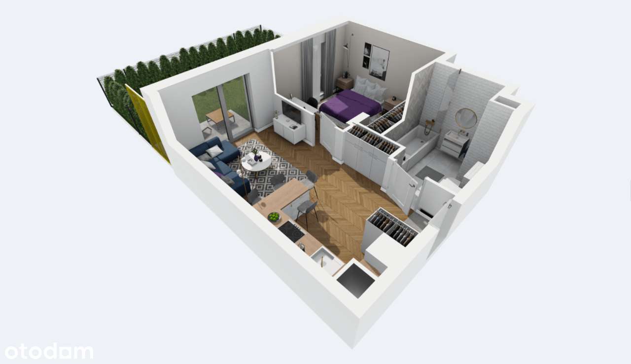 2 pokoje z ogródkiem i licznymi gratisami. - Pełny obrazek: 4/5