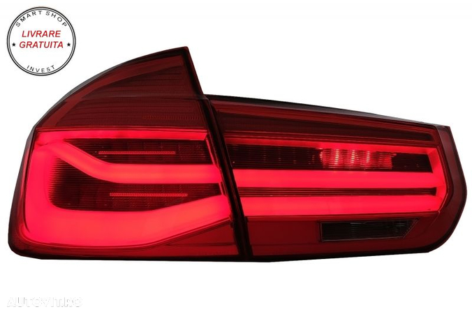 Pachet Exterior BMW Seria 3 F30 (2011-2019) cu Stopuri LED Rosu Clar Semnal Dinami- livrare gratuita - 13