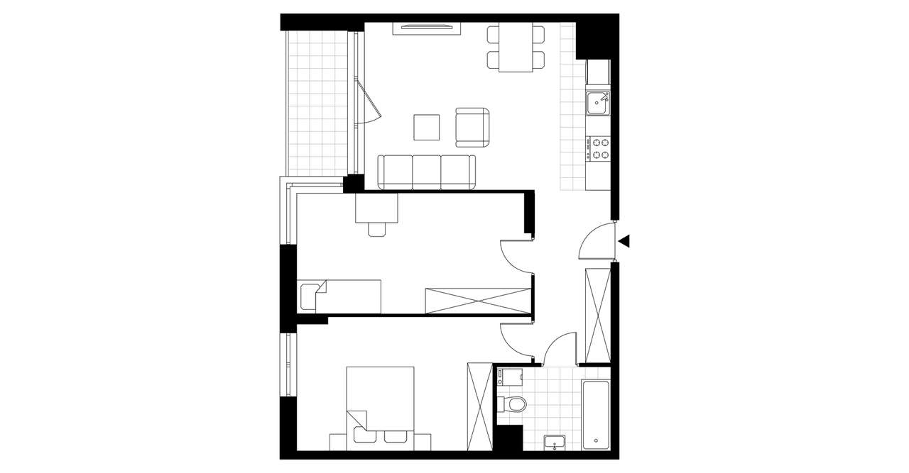 3-pokojowy apartament 65m2 + loggia Bez Prowizji - Pełny obrazek: 2/7