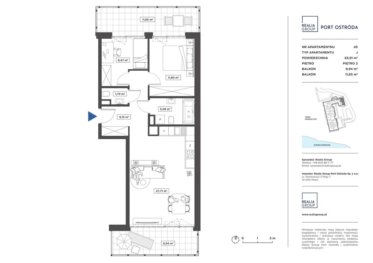 Port Ostróda | mieszkanie 45 - Pełny obrazek: 2/8