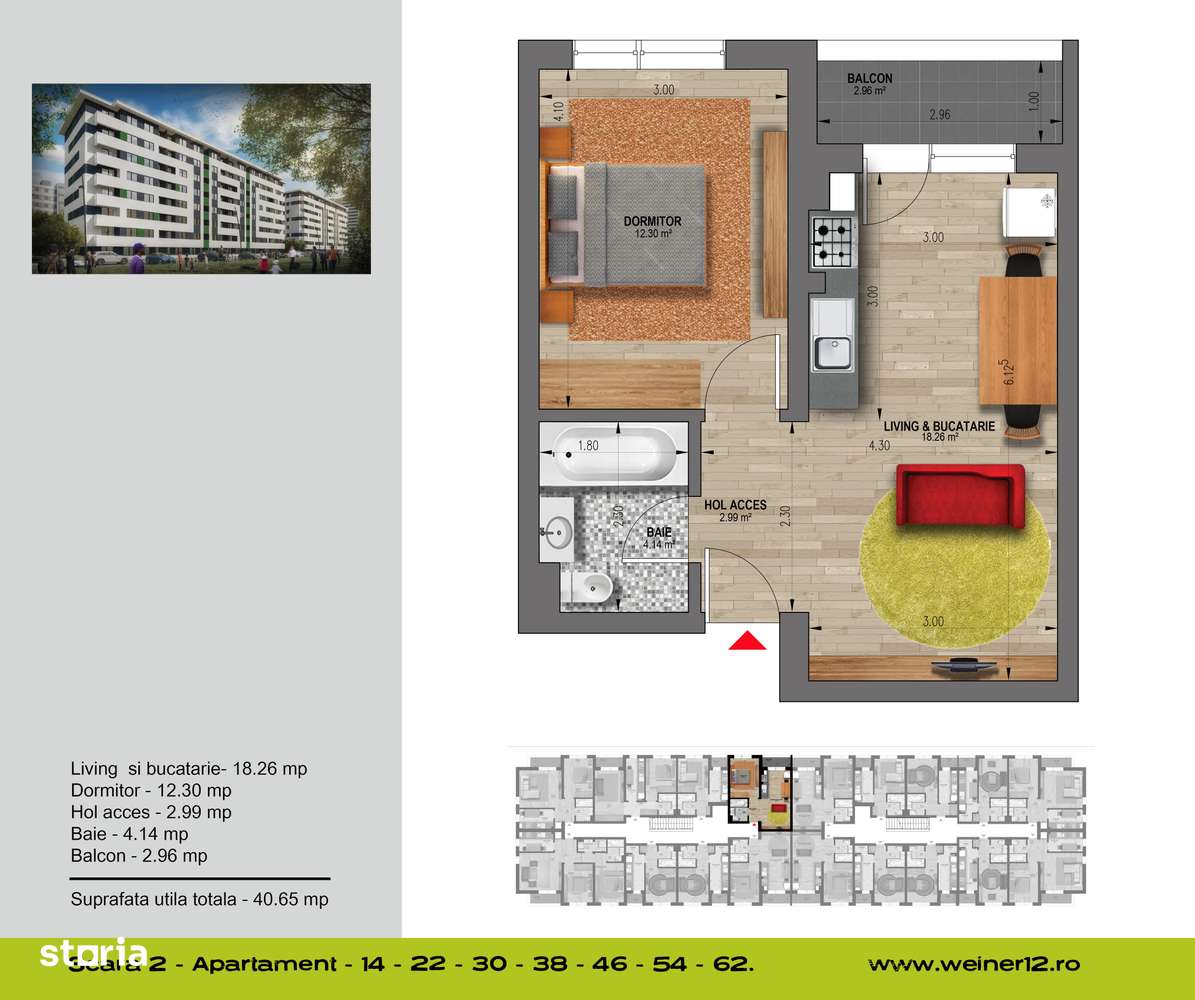 Apartament 2 camere TIP STUDIO Finalizat Weiner Residence Dezvoltator-2