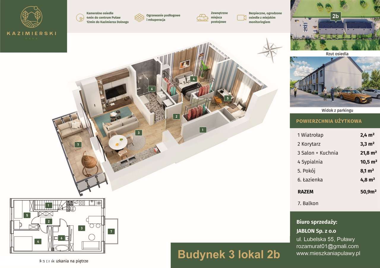 Nowe mieszkania Puławy z ogródkiem i poddaszem - gratis 18m2 - Pełny obrazek: 5/6