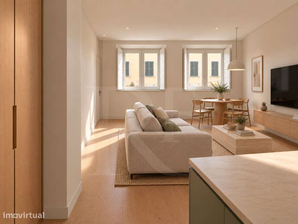 Apartamento T2 com logradouro privativo na Ajuda-0