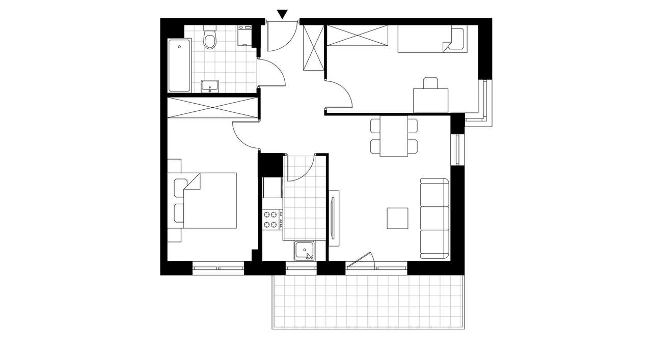 3-pokojowe mieszkanie 54m2 + balkon Bez Prowizji - Pełny obrazek: 3/6
