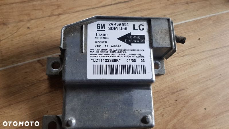 OPEL CORSA C MODUŁ SENSOR AIRBAG 24439954 - 1