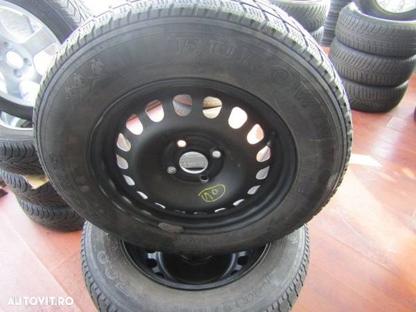 SET JANTE OTEL 14'' CU ANVELOPE DE IARNA 185/70R14 OPEL CORSA C,D SI MERIVA - 1