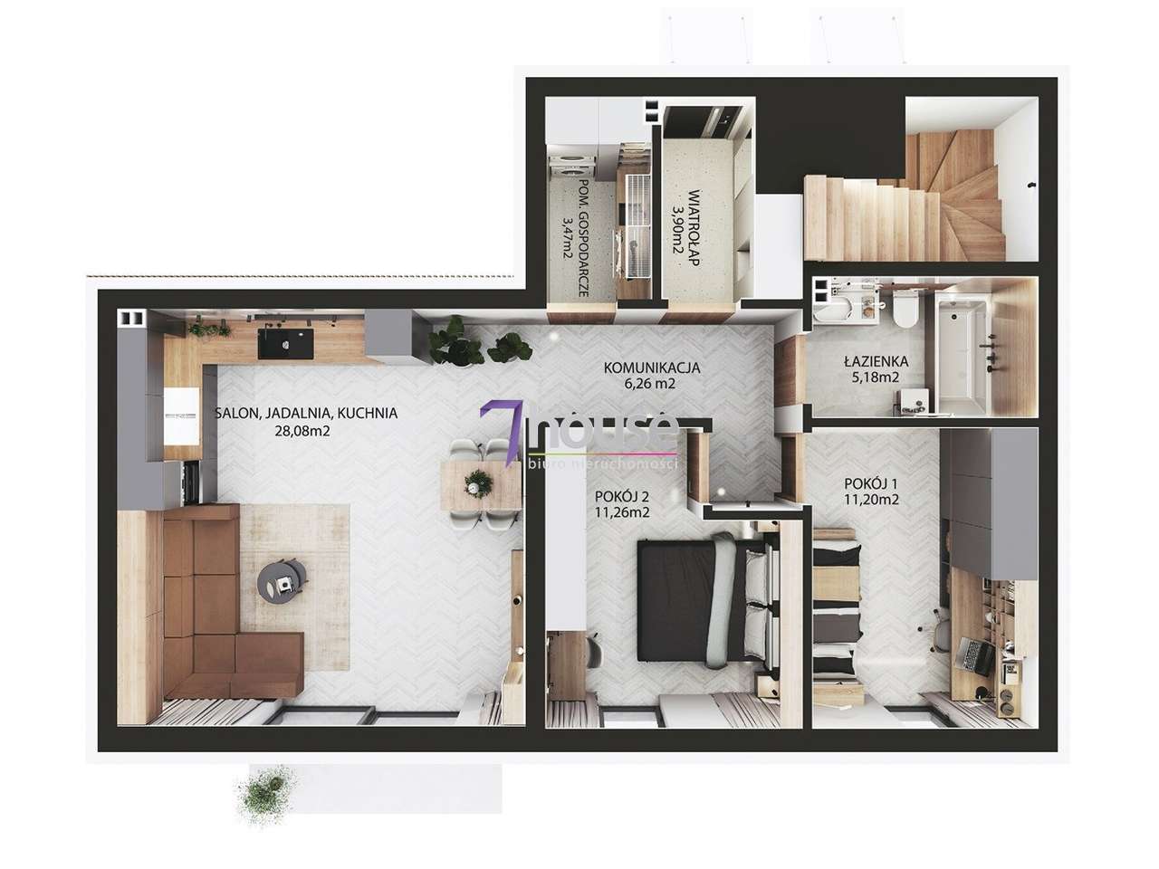 Mieszkanie na parterze z ogródkiem !-8